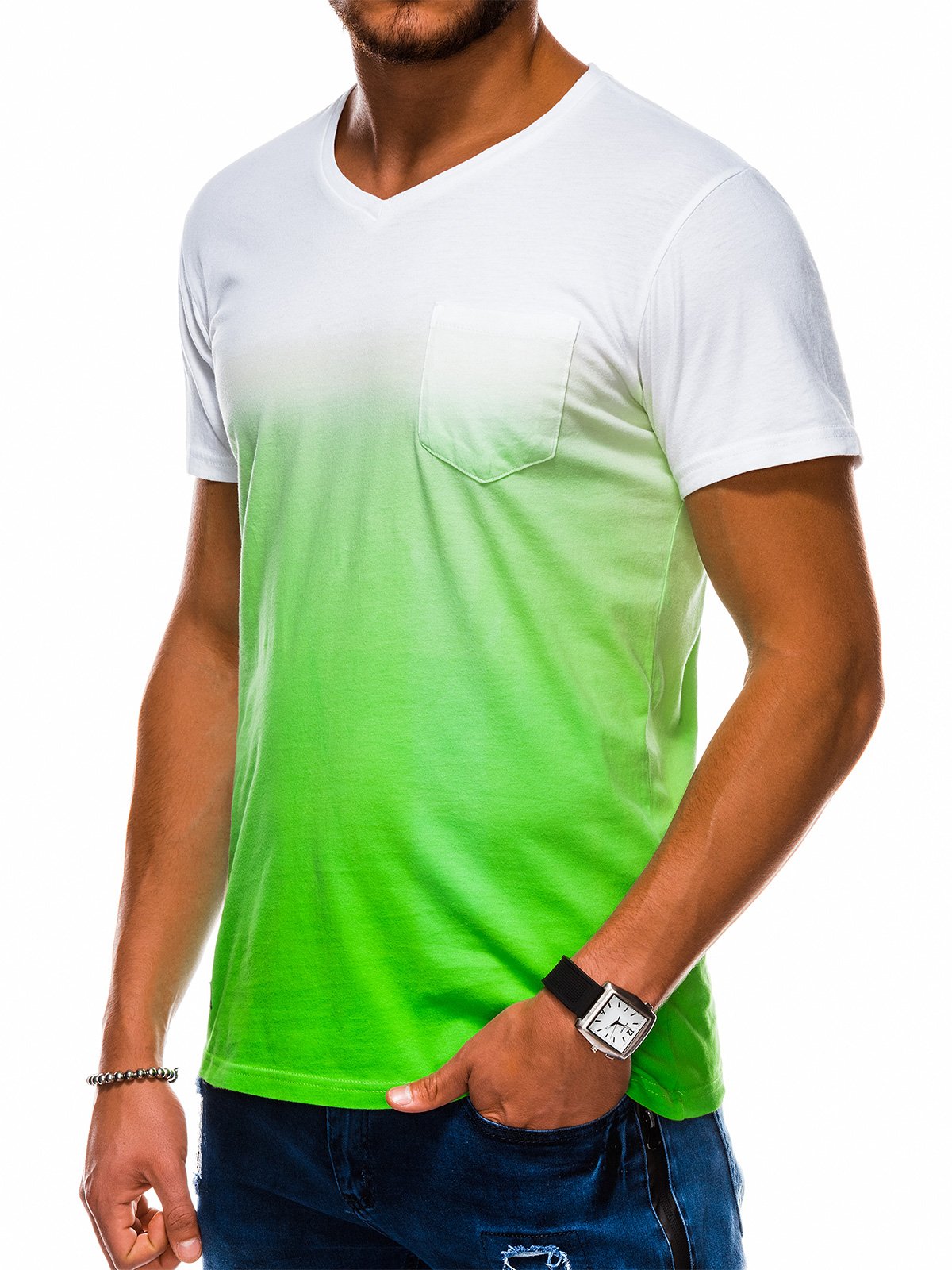 Tricou simplu barbati S1036 - verde