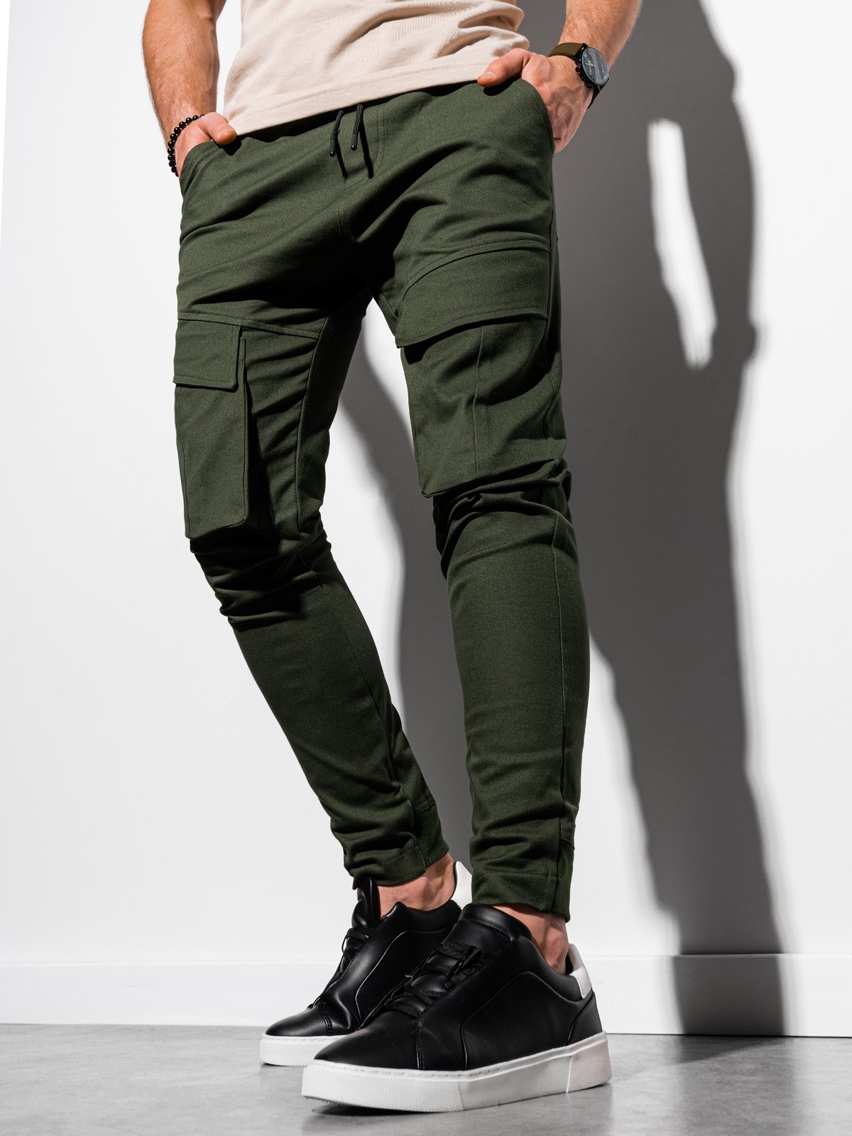 Pantaloni de jogging barbati P999 - kaki