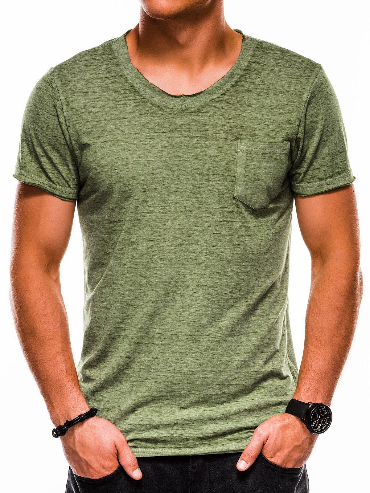 Tricou simplu barbati S1051 - verde