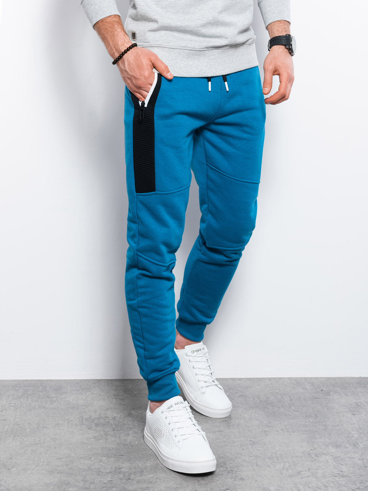 Pantaloni de trening barbati P903 - albastru