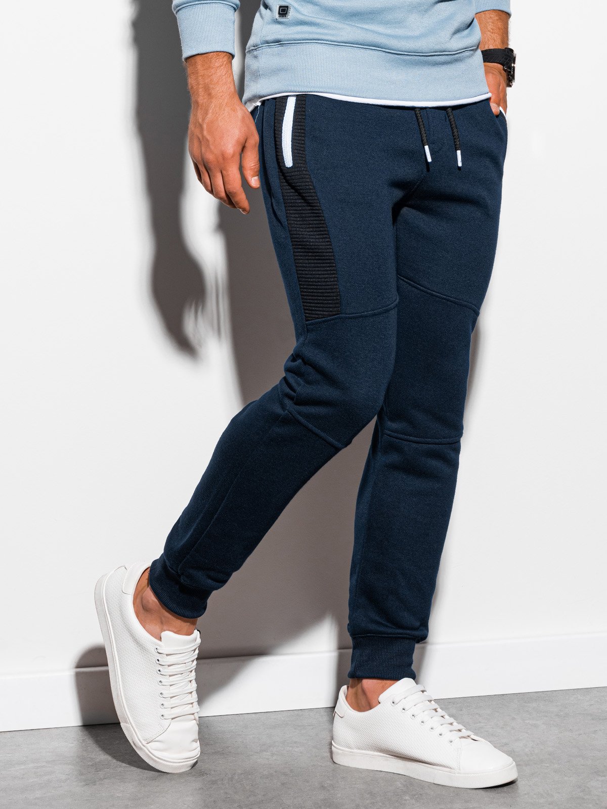 Pantaloni de trening barbati P903 - bleumarin