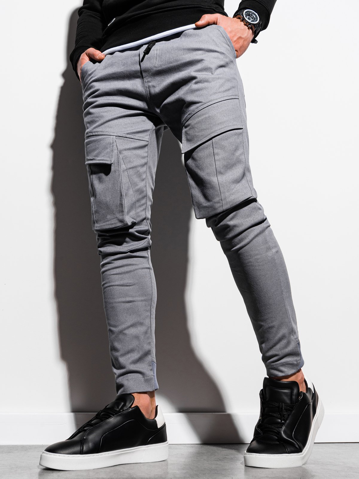 Pantaloni de jogging barbati P999 - gri