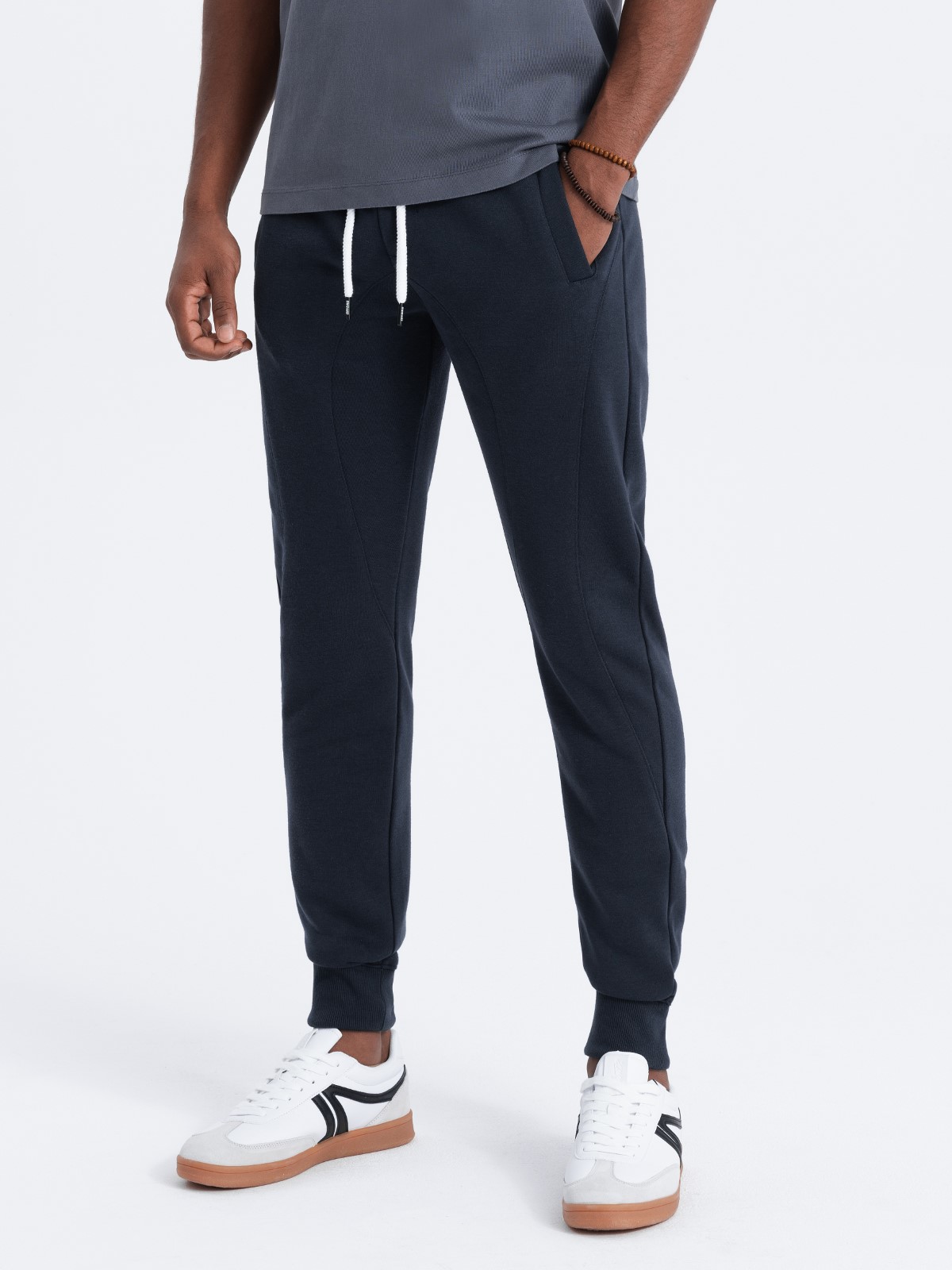 Pantaloni de trening barbati P867 - bleumarin