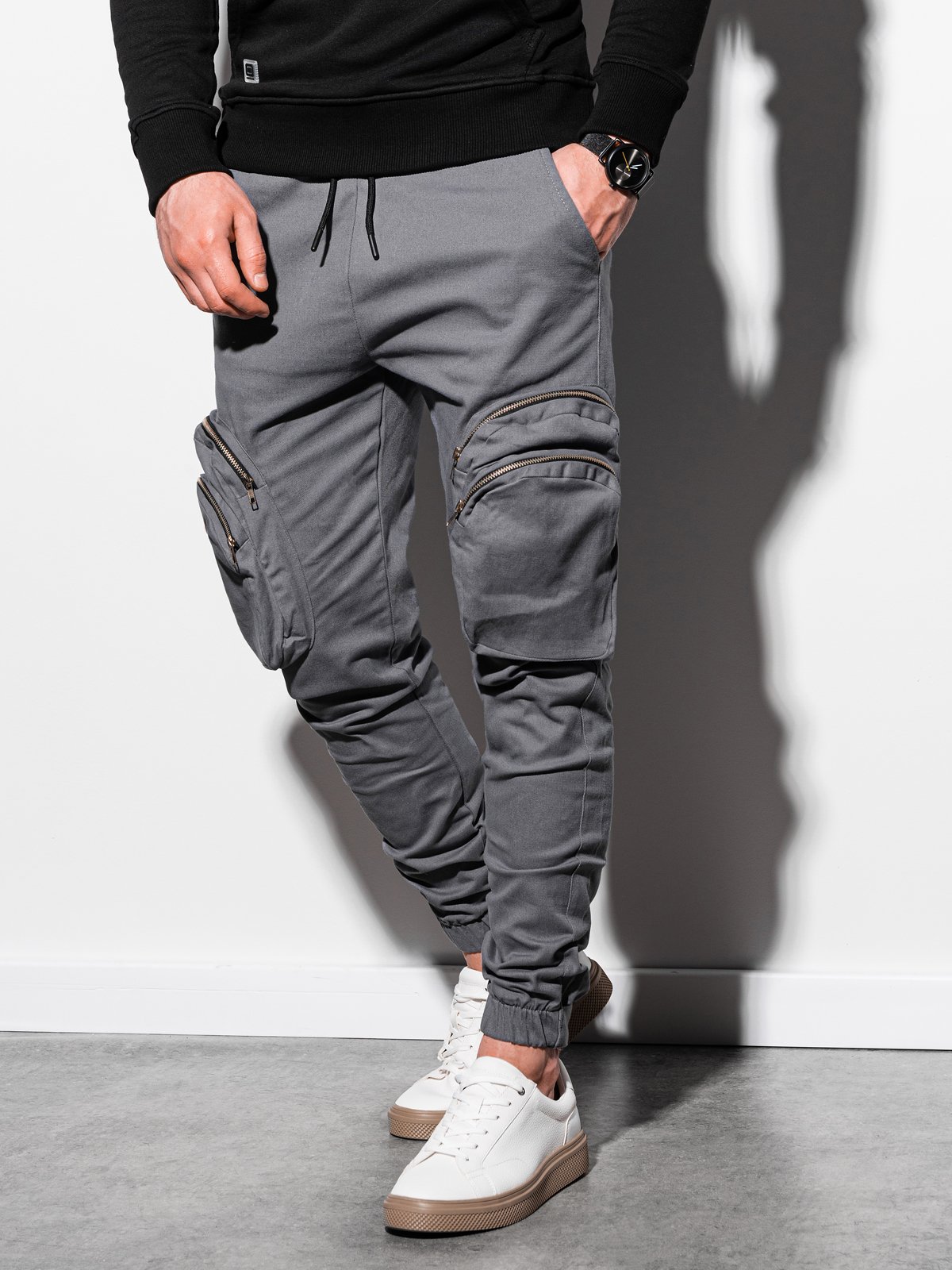 Pantaloni de jogging barbati P996 - gri