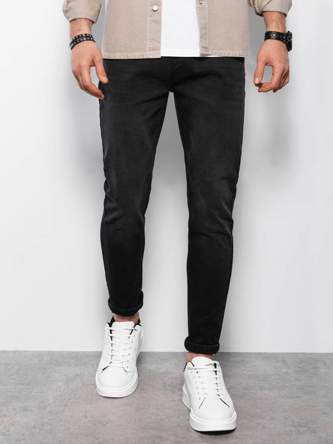 Pantaloni din denim pentru bărbați CARROT FIT - negru V3 OM-PADP-0117