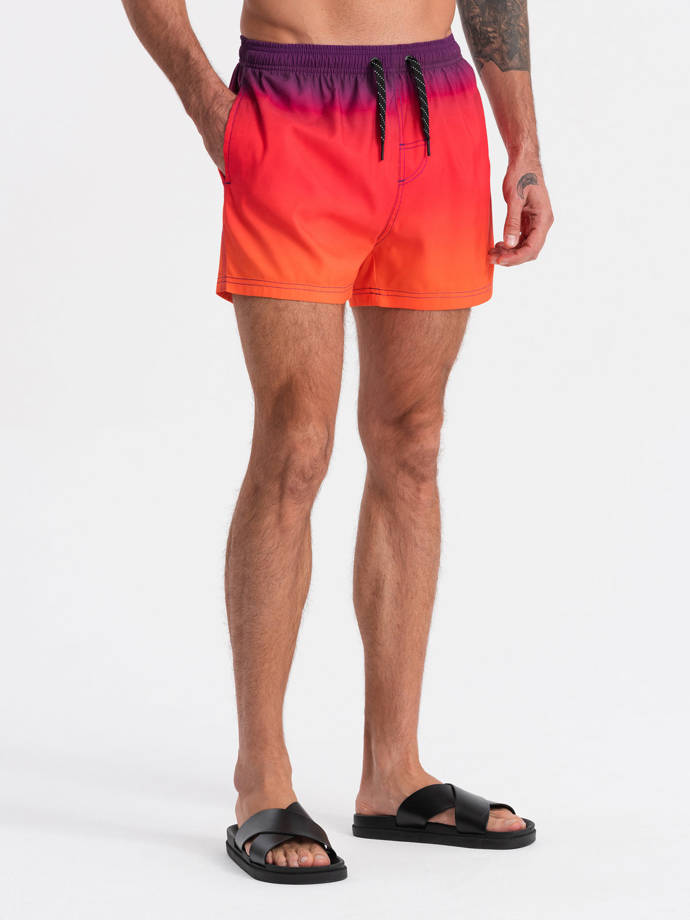 Costum de baie pentru bărbați cu efect ombre - portocaliu V17 OM-SRBS-0125