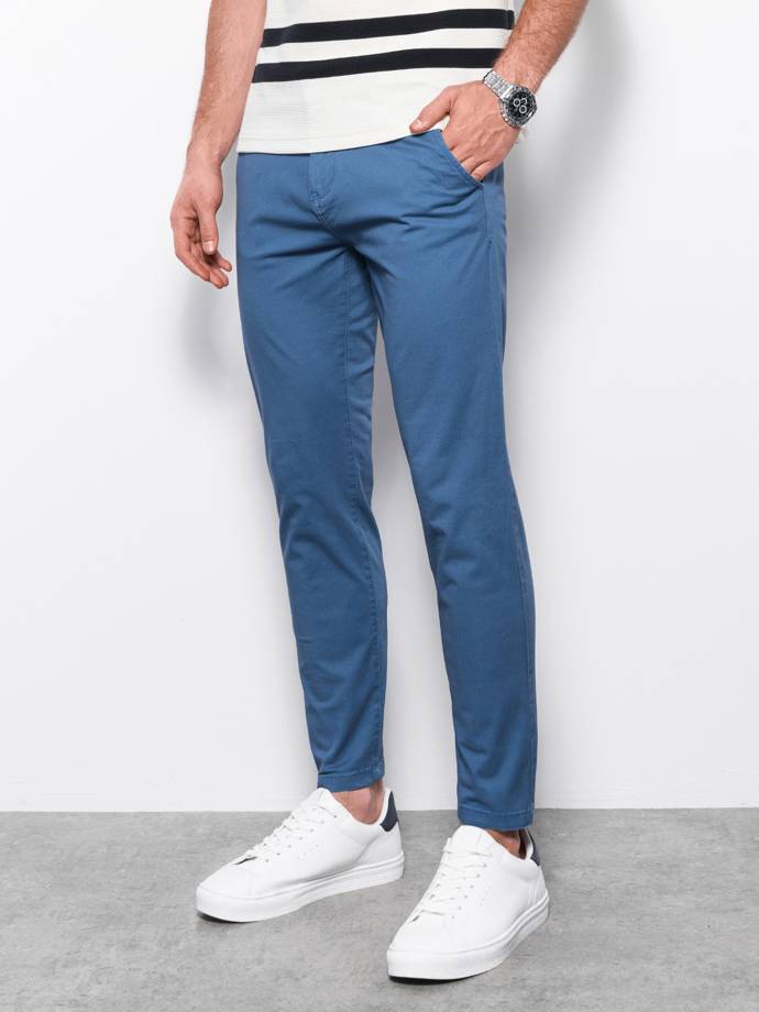 Pantaloni chino barbati - albastru P894