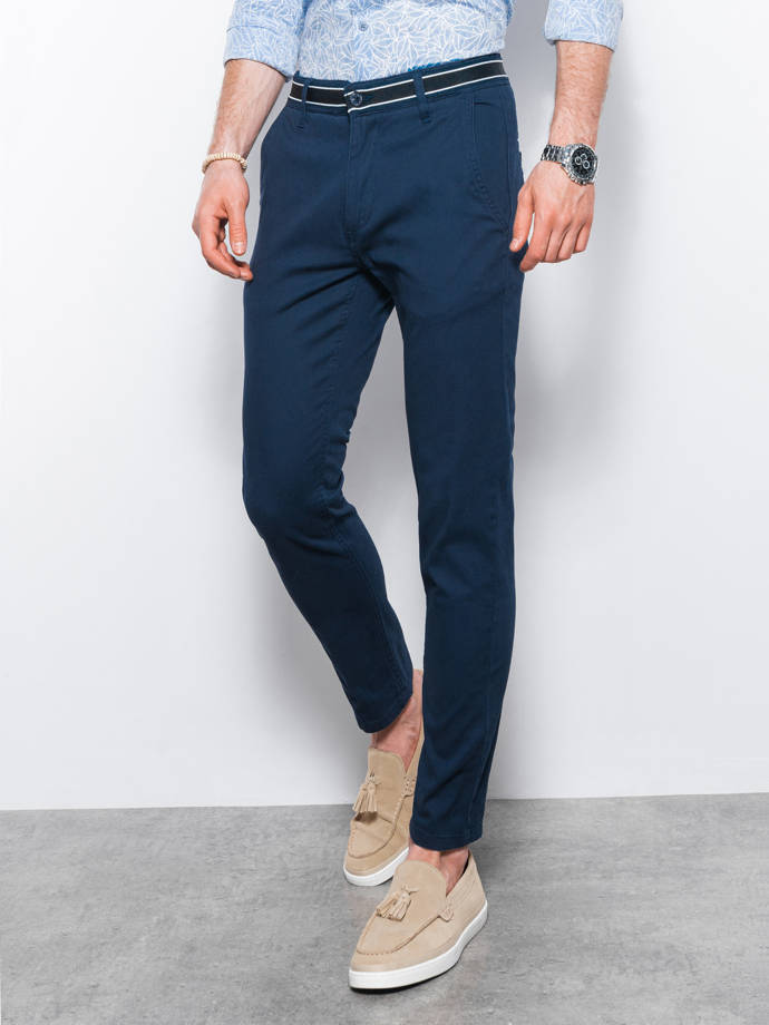 Pantaloni chino barbati - bleumarin P156