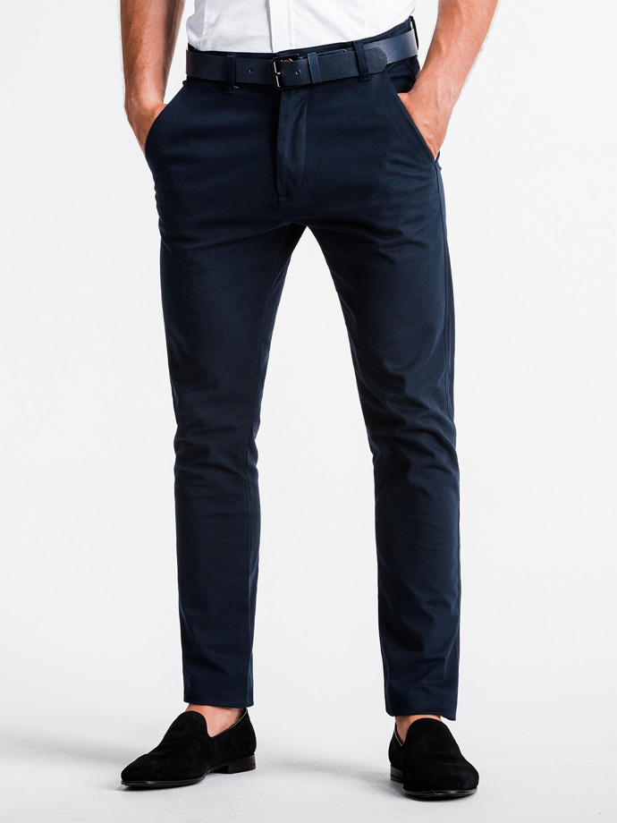 Pantaloni chino barbati - bleumarin P830