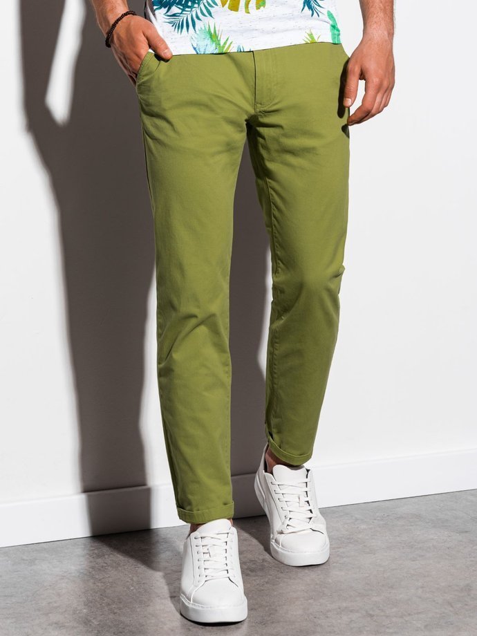 Pantaloni chino barbati - verde P894