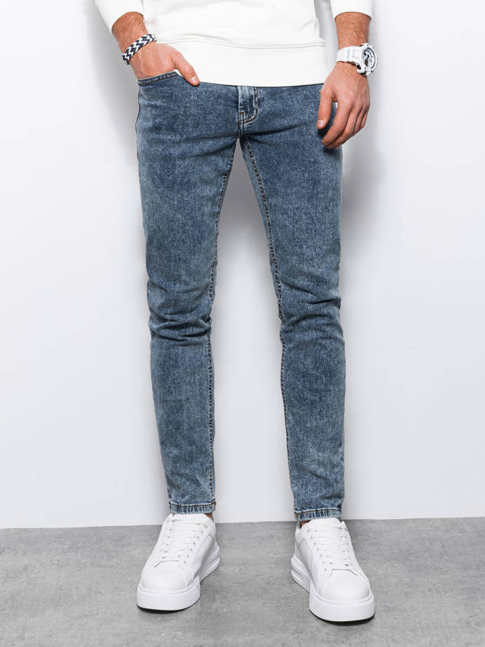 Pantaloni din denim pentru bărbați SKINNY FIT - albastru V5 P1062