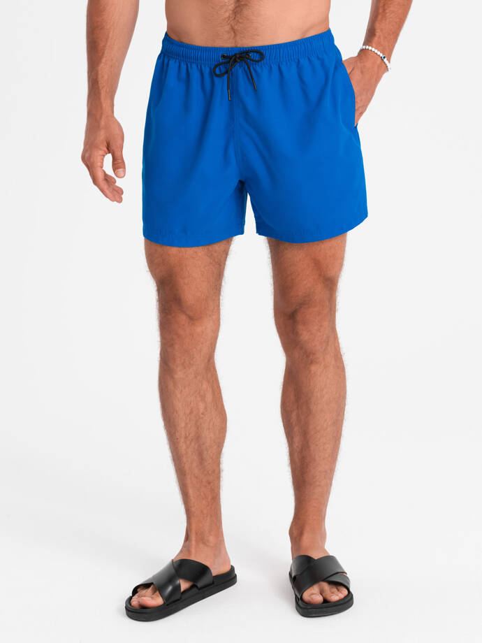 Pantaloni scurți de baie Neon pentru bărbați cu efect magic de imprimare - albastru V3 OM-SRBS-0147