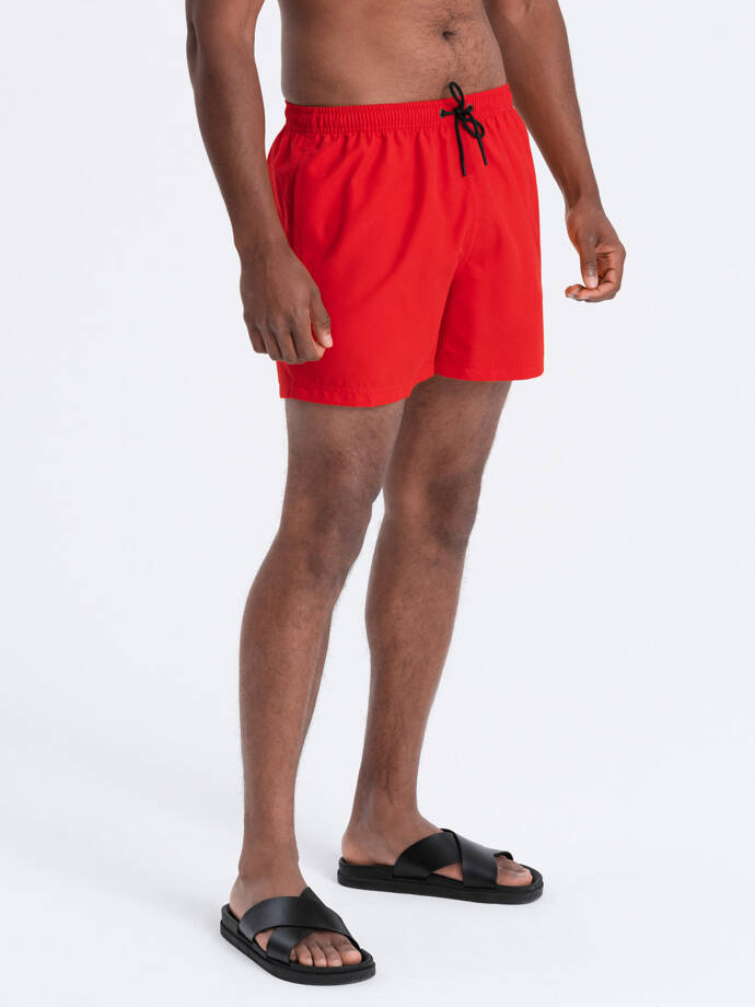 Pantaloni scurți de baie Neon pentru bărbați cu efect magic de imprimare - roșu V5 OM-SRBS-0147