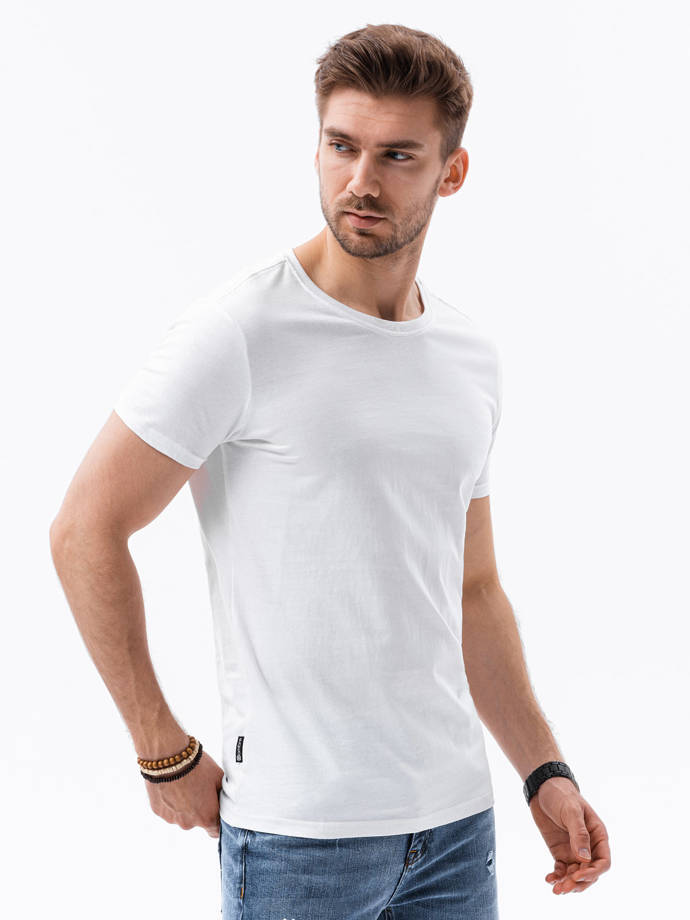 Tricou simplu barbati - alb S1370